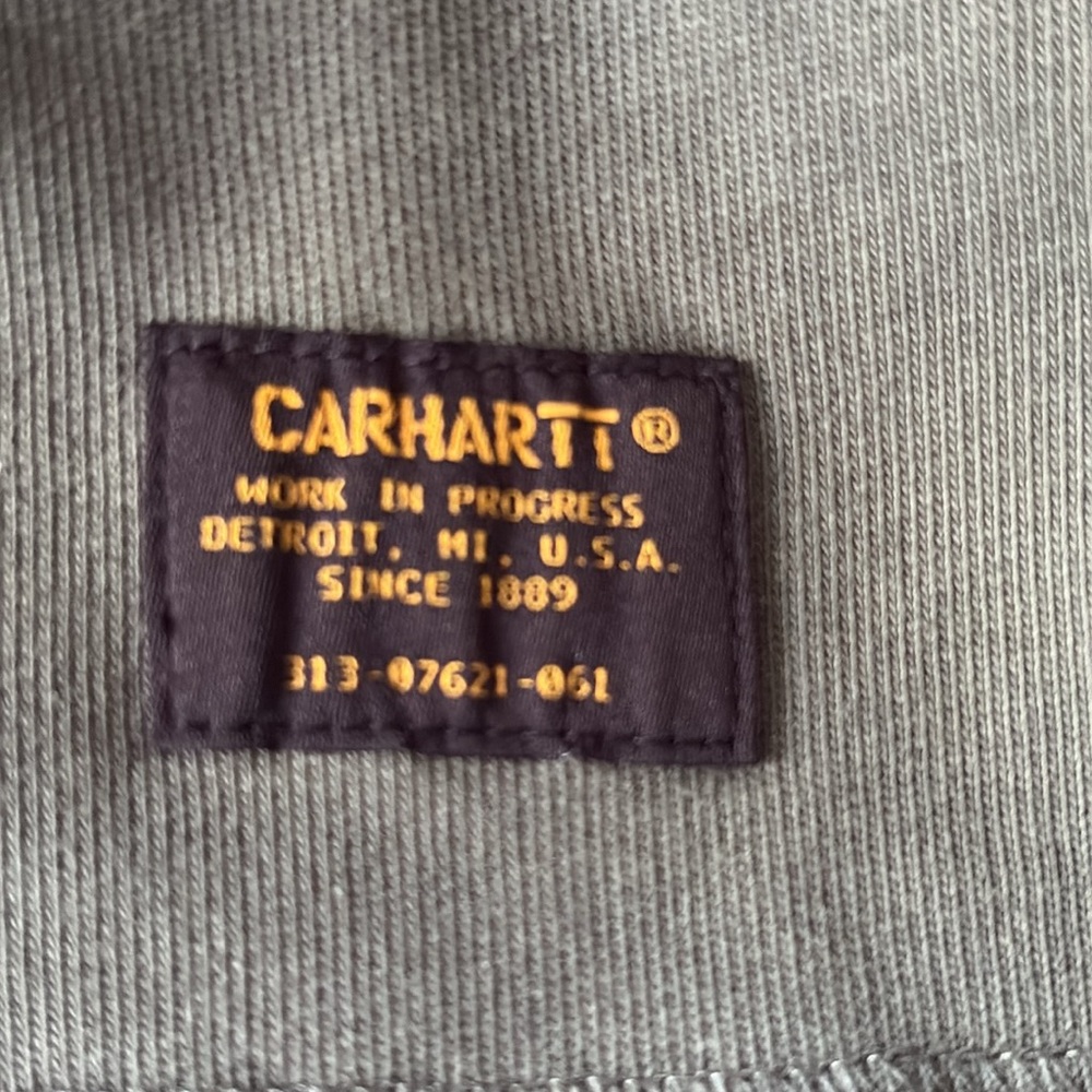 Carhartt WIP Loopback Cotton Blend Jersey Hoodie Amy Green Size Small - Picture 10 of 13
